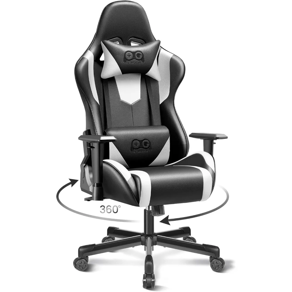 Gaming Chair, High Back Computer Leather Game Chair 155°Adjustable Backrest Swivel Ergonomic Office Gamer Chair with Lumbar Sup
Gaming Chair, High Back Computer Leather Game Chair 155°Adjustable Backrest Swivel Ergonomic Office Gamer Chair with Lumbar Sup