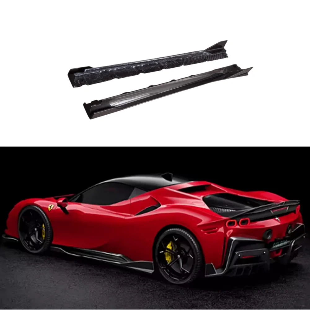 Hot Selling Series SF90 Dry Carbon Material Side Skirt for Ferrari SF90 a Style Carbon Fiber Extended Side Skirt
Hot Selling Series SF90 Dry Carbon Material Side Skirt for Ferrari SF90 a Style Carbon Fiber Extended Side Skirt