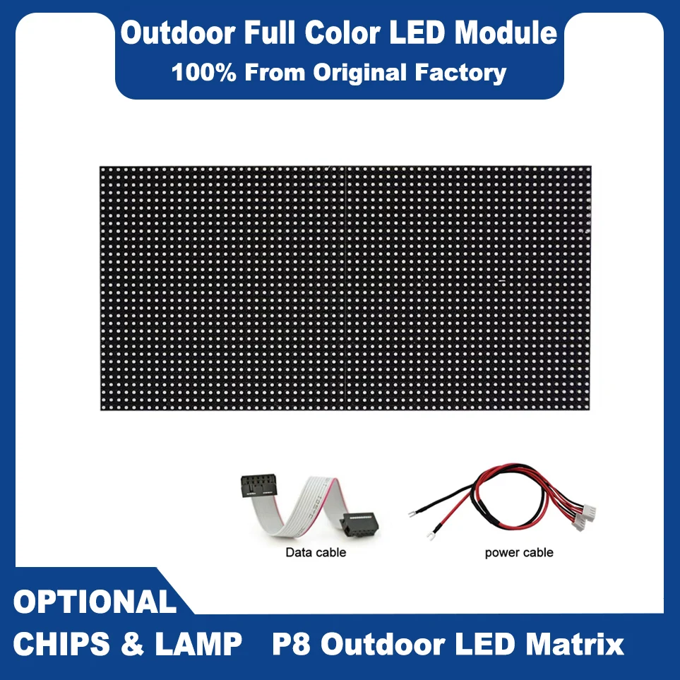 P4 Outdoor LED Module 320*160mm Panel IP65 Waterproof 6000nits Brightionness RGB Color Advertising Screen for fixed installati
P4 Outdoor LED Module 320*160mm Panel IP65 Waterproof 6000nits Brightionness RGB Color Advertising Screen for fixed installati