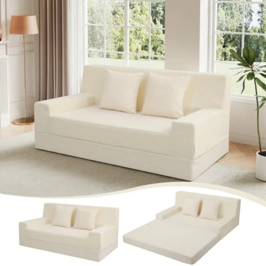 Boneless Folding Queen Sofa Bed Corduroy Convertible Futon Sleeper Couch with Foam Core and Pillow Washable Cover Space-Saving
Boneless Folding Queen Sofa Bed Corduroy Convertible Futon Sleeper Couch with Foam Core and Pillow Washable Cover Space-Saving