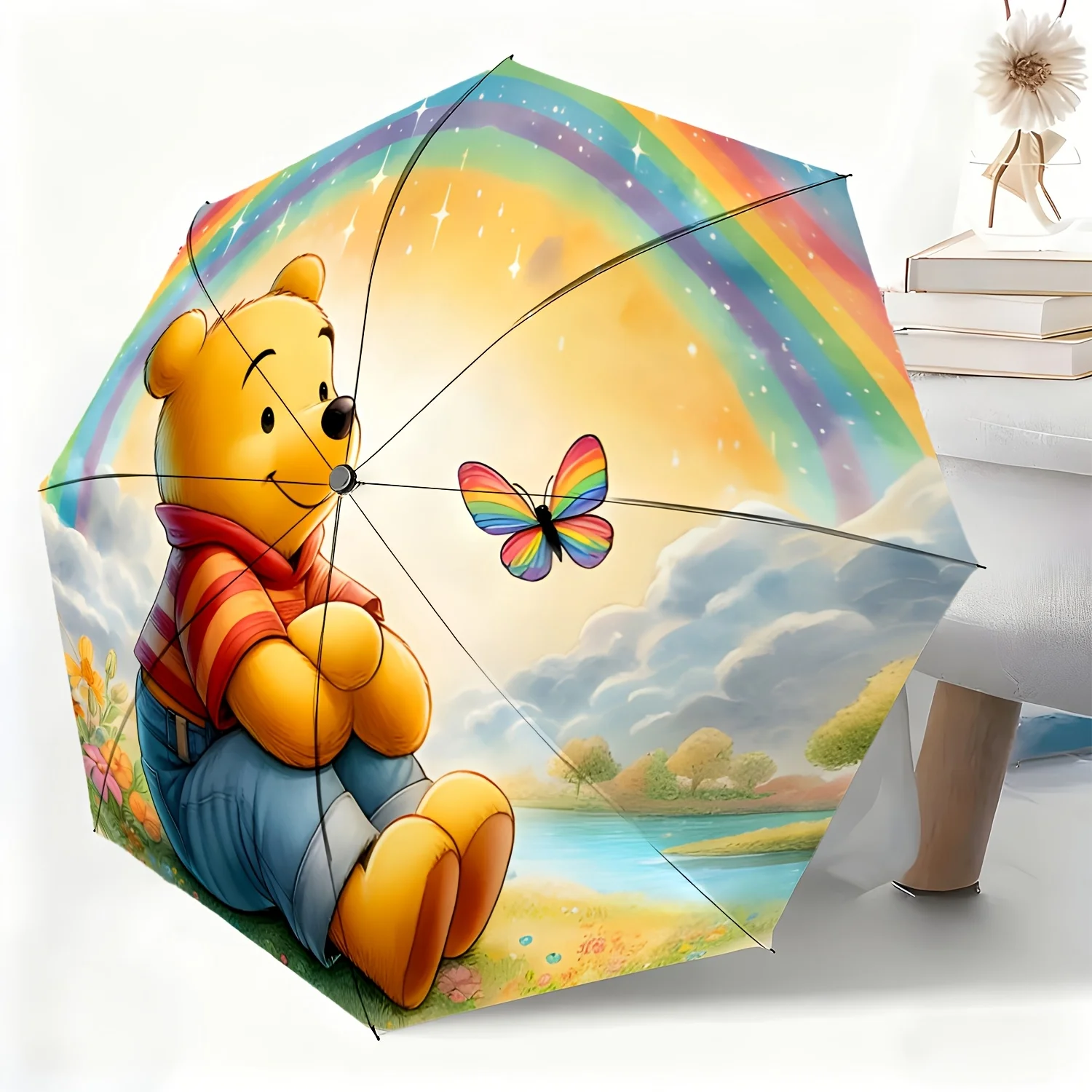 Полностью автоматический зонт с персонажами мультфильмов Диснея, подходящий для любых случаев, как зонт от дождя и солнца, портативный.
Полностью автоматический зонт с персонажами мультфильмов Диснея, подходящий для любых случаев, как зонт от дождя и солнца, портативный.