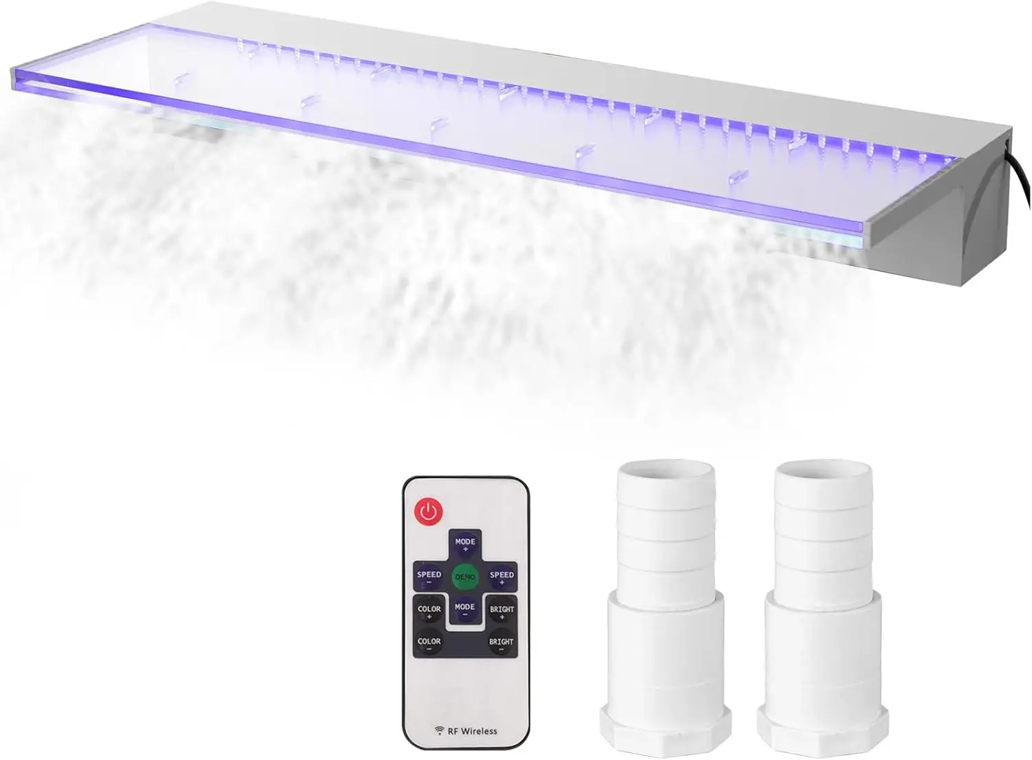 Fountain Spillway 35x3.2x8.1 Inch, Pool Waterfall Fountain 17 Colors Led, Pool Water Fall Kit with Remote
Fountain Spillway 35x3.2x8.1 Inch, Pool Waterfall Fountain 17 Colors Led, Pool Water Fall Kit with Remote
