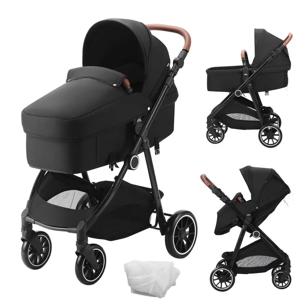 Standard Baby Stroller with Bassinet and Adjustable Backrest Foldable Reversible Seat Carbon Steel Newborn Stroller with Leg
Standard Baby Stroller with Bassinet and Adjustable Backrest Foldable Reversible Seat Carbon Steel Newborn Stroller with Leg