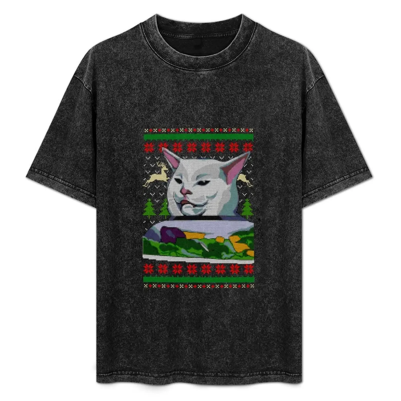 Woman Yelling at Cat Christmas Ugly Sweater T-Shirt Soft Casual Short Sleeve Cotton Tee
Woman Yelling at Cat Christmas Ugly Sweater T-Shirt Soft Casual Short Sleeve Cotton Tee