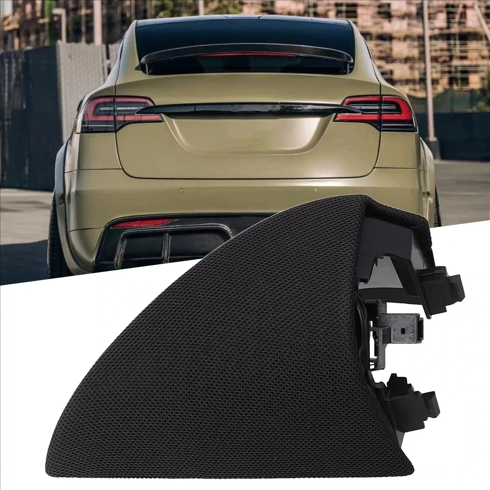 Tesla Model 3/Y main driver's treble co-pilot door triangular audio speaker cover
Tesla Model 3/Y main driver's treble co-pilot door triangular audio speaker cover