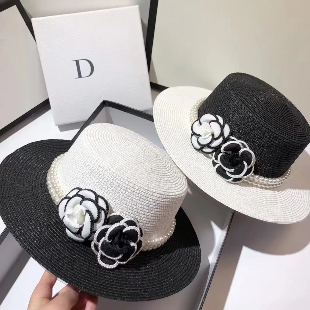 Design light light luxury small fragrance flat top hat women summer straw woven wild black and white flower wind sun hat
Design light light luxury small fragrance flat top hat women summer straw woven wild black and white flower wind sun hat