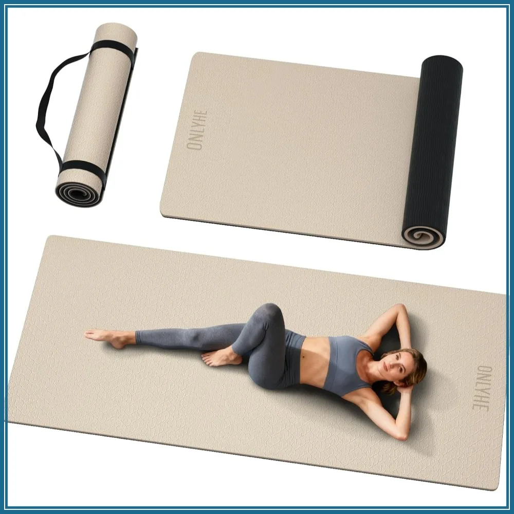 Extra Long & Wide Yoga Mat 76"x32.6"x7mm - Non-Slip TPE, Lightweight 1.1kg for Men & Women, Pilates, Home Workout
Extra Long & Wide Yoga Mat 76"x32.6"x7mm - Non-Slip TPE, Lightweight 1.1kg for Men & Women, Pilates, Home Workout