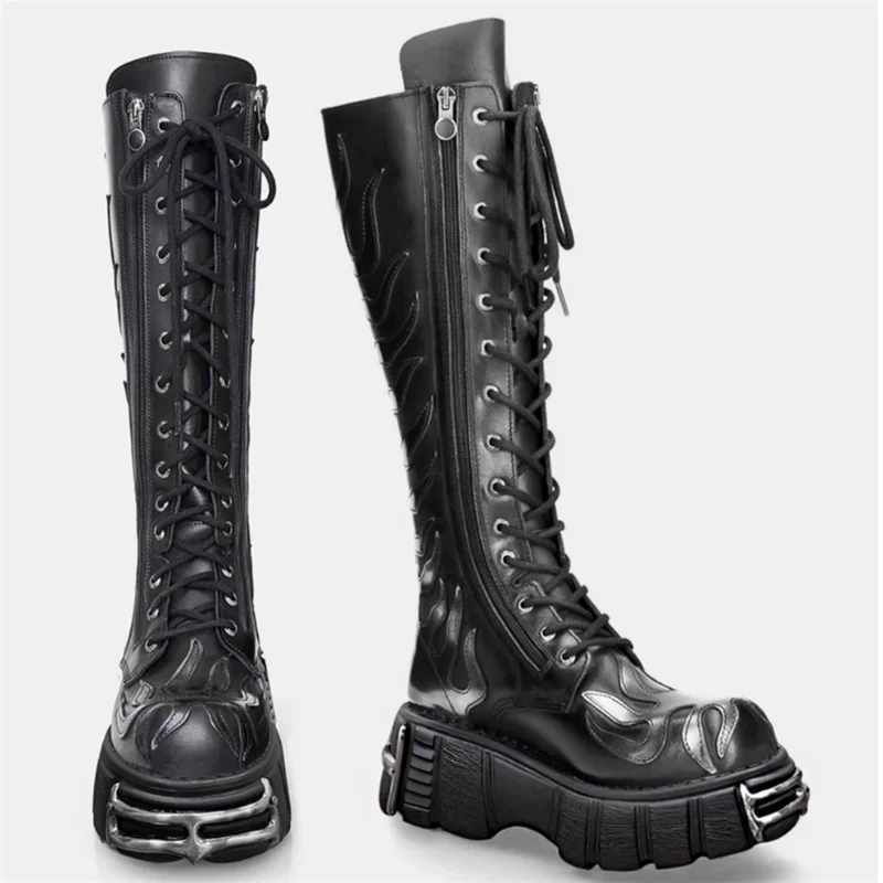 High Top Man Knight Boots Thick Soled Men Motorcycle Boot
High Top Man Knight Boots Thick Soled Men Motorcycle Boot