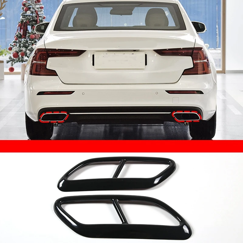 Black Stainless Steel Pipe Throat Exhaust Outputs Tail Frame Trim Cover For Volvo S60 2020 S90 V90 2016-2019 Spare Parts
Black Stainless Steel Pipe Throat Exhaust Outputs Tail Frame Trim Cover For Volvo S60 2020 S90 V90 2016-2019 Spare Parts