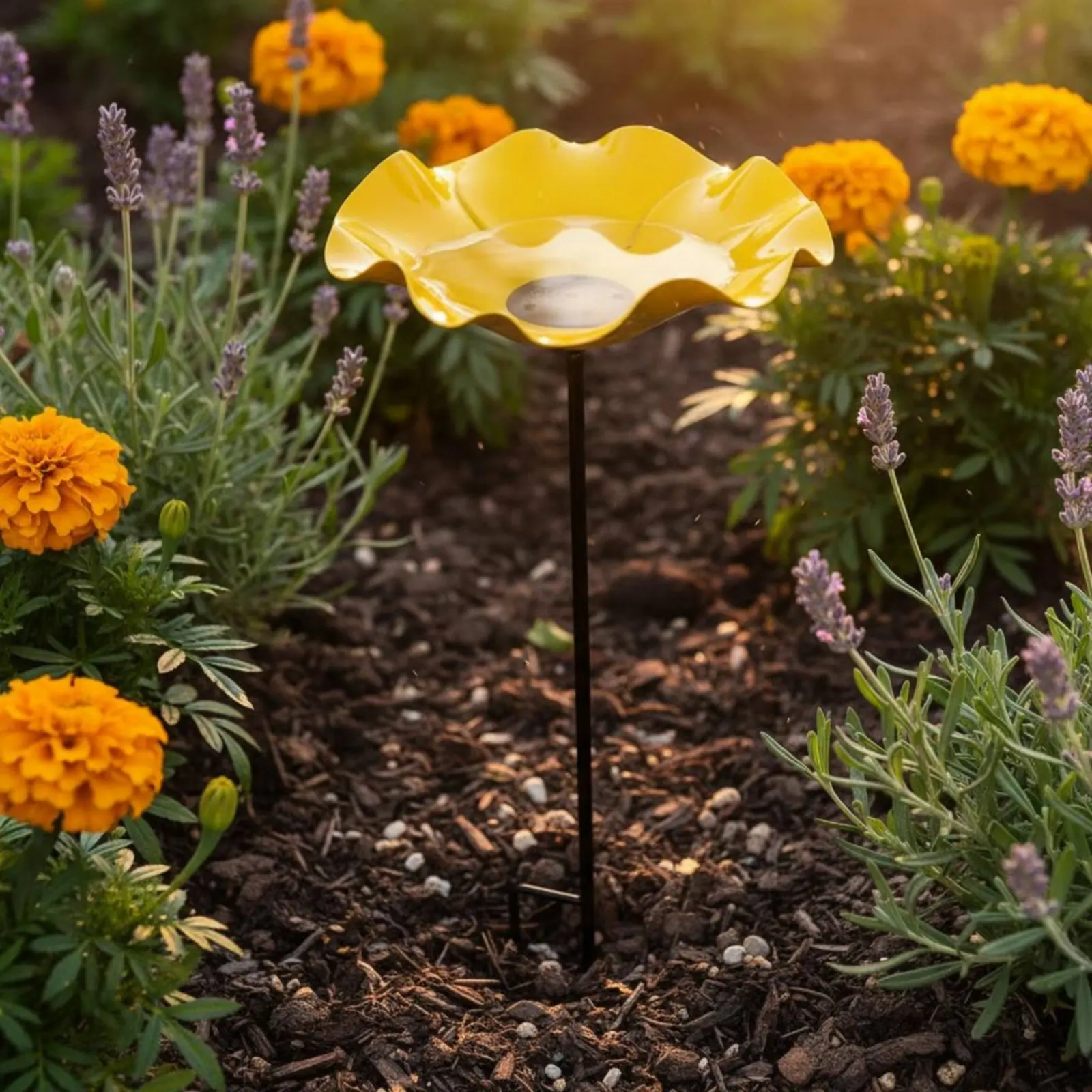 Bird Waterer Handmade Metal Flower Bird Bath for Backyard, Outdoor
Bird Waterer Handmade Metal Flower Bird Bath for Backyard, Outdoor
