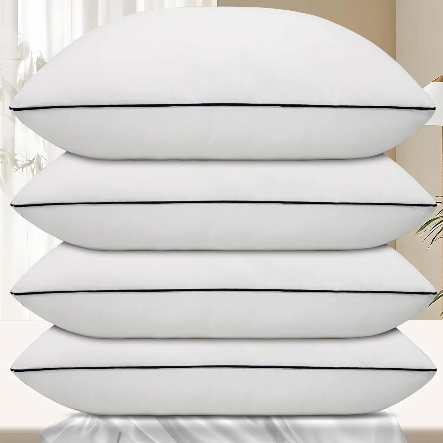 Hotel Collection Bed Pillows For Sleeping 4 Pa Standard Size S Set Of 4 For Back, Stomach Or Side Sleepers, Super Soft Down
Hotel Collection Bed Pillows For Sleeping 4 Pa Standard Size S Set Of 4 For Back, Stomach Or Side Sleepers, Super Soft Down