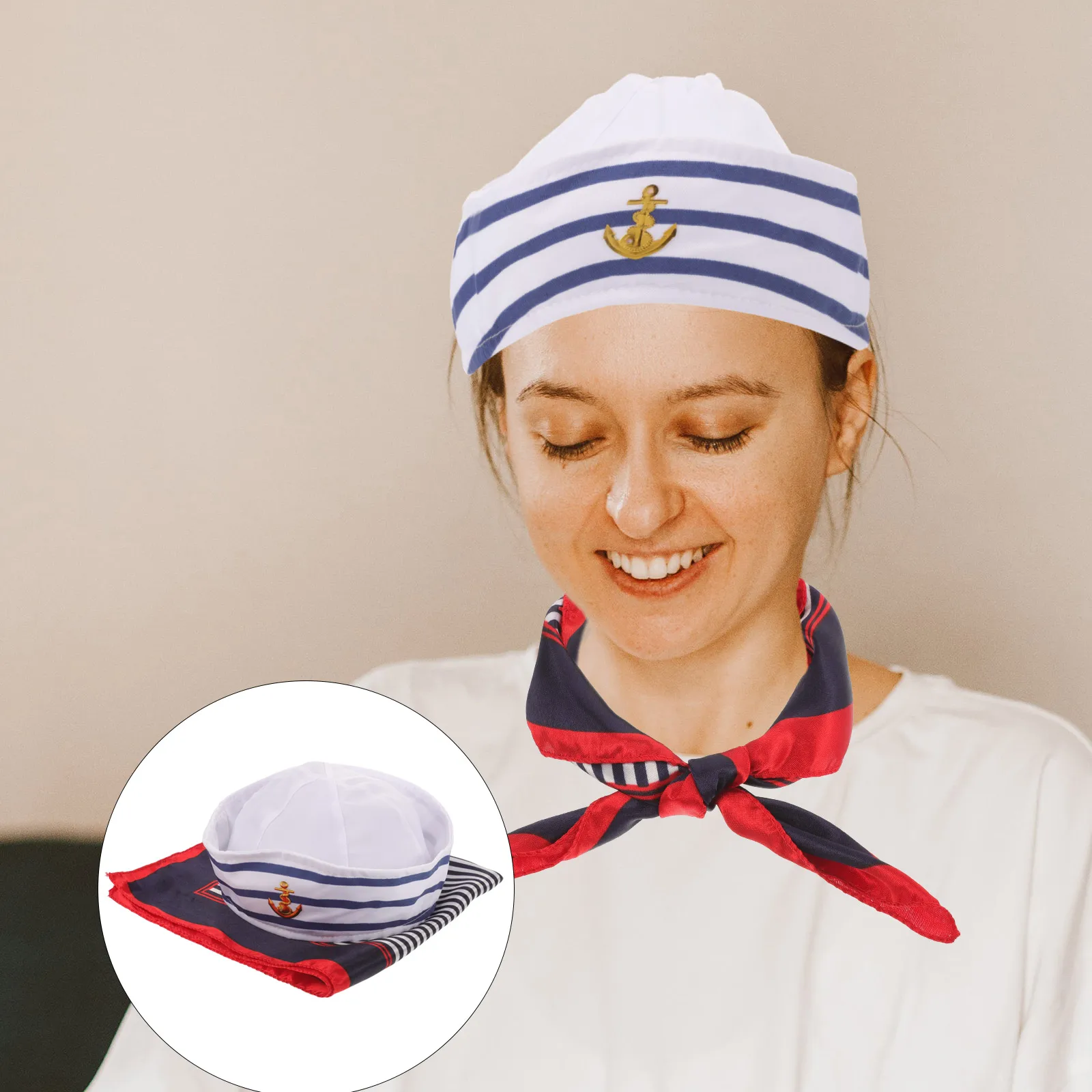 Captain's Hat Scarf Sailor Outfit Costume Hats for Cosplay and Captains Prom Bridegroom
Captain's Hat Scarf Sailor Outfit Costume Hats for Cosplay and Captains Prom Bridegroom