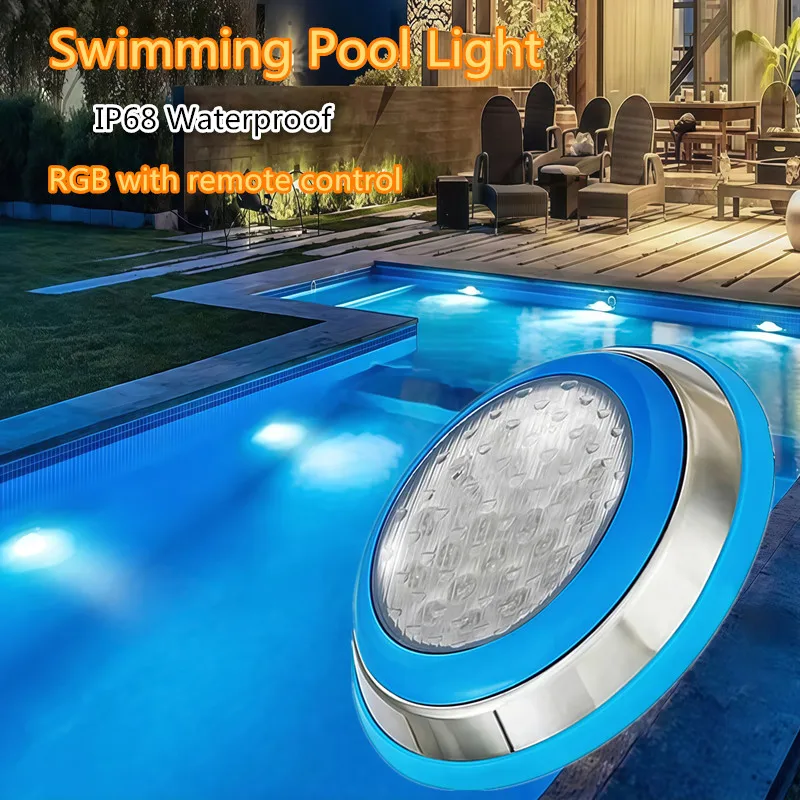 Swimming Pool Light Underwater Lighting Stainless Steel Ip68 Waterproof Lamp 24W Underwater Wall Lamp Rgb with Remote Control
Swimming Pool Light Underwater Lighting Stainless Steel Ip68 Waterproof Lamp 24W Underwater Wall Lamp Rgb with Remote Control
