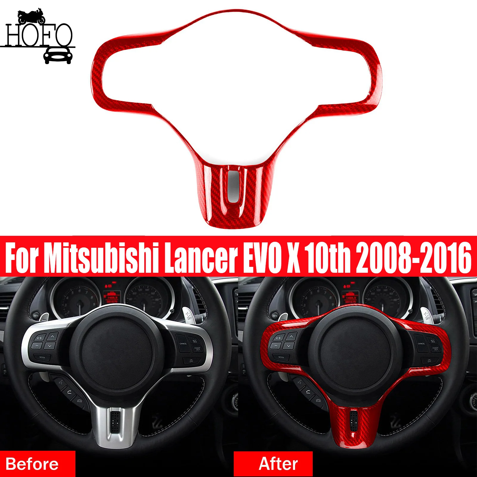 Real Dry Carbon Fiber Steering Wheel Cover Trim For Mitsubishi Lancer EVO X 10th 2008-2016
Real Dry Carbon Fiber Steering Wheel Cover Trim For Mitsubishi Lancer EVO X 10th 2008-2016