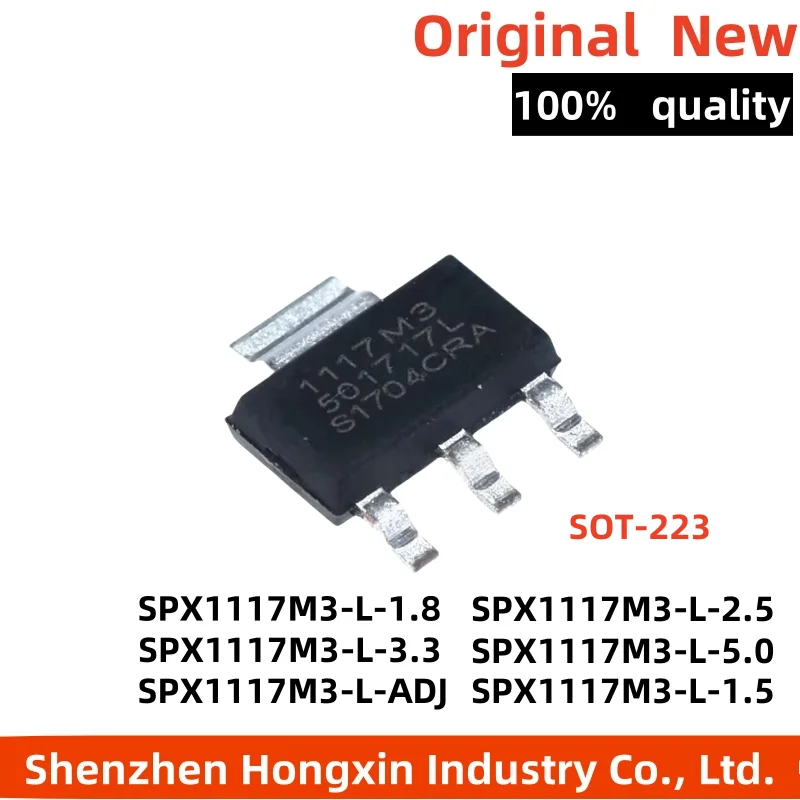 10 pieces New SPX1117M3-L-3.3/2.5/5.0/DJ 3.3V 5V SOT-223 step-down AMS1117
10 pieces New SPX1117M3-L-3.3/2.5/5.0/DJ 3.3V 5V SOT-223 step-down AMS1117