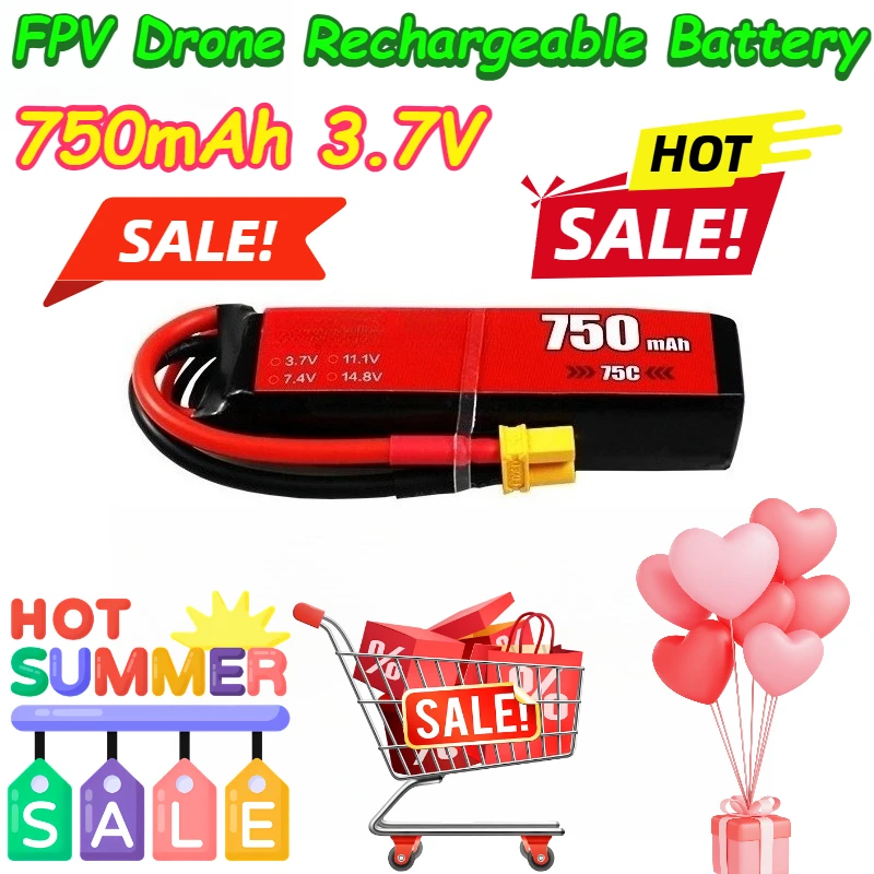 Rechargeable Batteries For Beit Battery 750mAh/1S - 4S/3.7V - 14.8V/75C/FPV Drone Rechargeable Battery
Rechargeable Batteries For Beit Battery 750mAh/1S - 4S/3.7V - 14.8V/75C/FPV Drone Rechargeable Battery