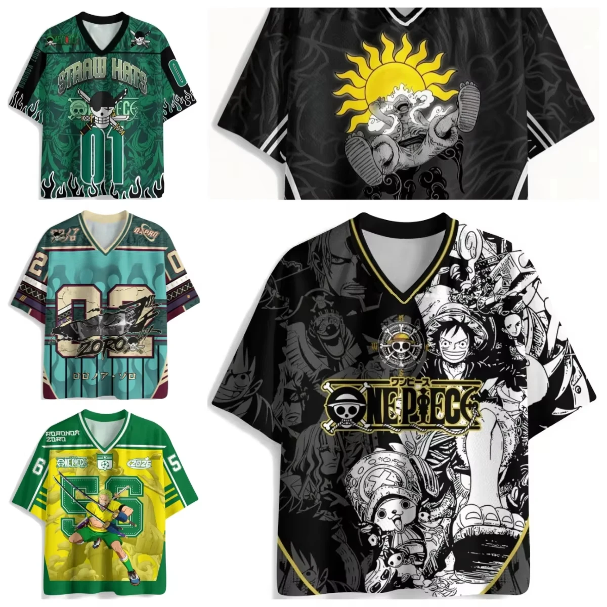 Summer 2026 One Piece Themed Sporty Jersey 3D Printed Breathable Quick-drying T-shirt for Men and Women Parent-child Tops
Summer 2026 One Piece Themed Sporty Jersey 3D Printed Breathable Quick-drying T-shirt for Men and Women Parent-child Tops