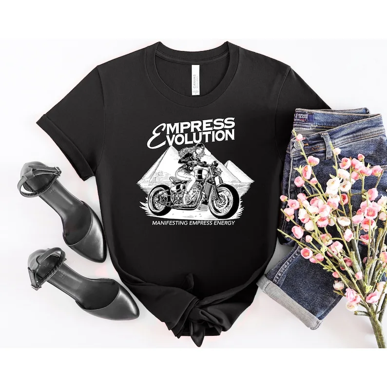 Empress Evolution Manifesting Empress Energy Printed T-Shirt, Girls Birthday Shirt, Comfort Color Biker Shirt, Feminist Motorcyc
Empress Evolution Manifesting Empress Energy Printed T-Shirt, Girls Birthday Shirt, Comfort Color Biker Shirt, Feminist Motorcyc