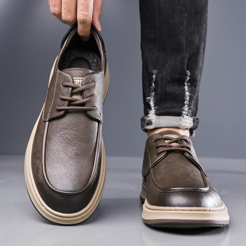 Мужская кожаная обувь Four Seasons, классический стиль, повседневная мужская деловая обувь для работы, офиса, удобная, повседневная, универсальная
Мужская кожаная обувь Four Seasons, классический стиль, повседневная мужская деловая обувь для работы, офиса, удобная, повседневная, универсальная