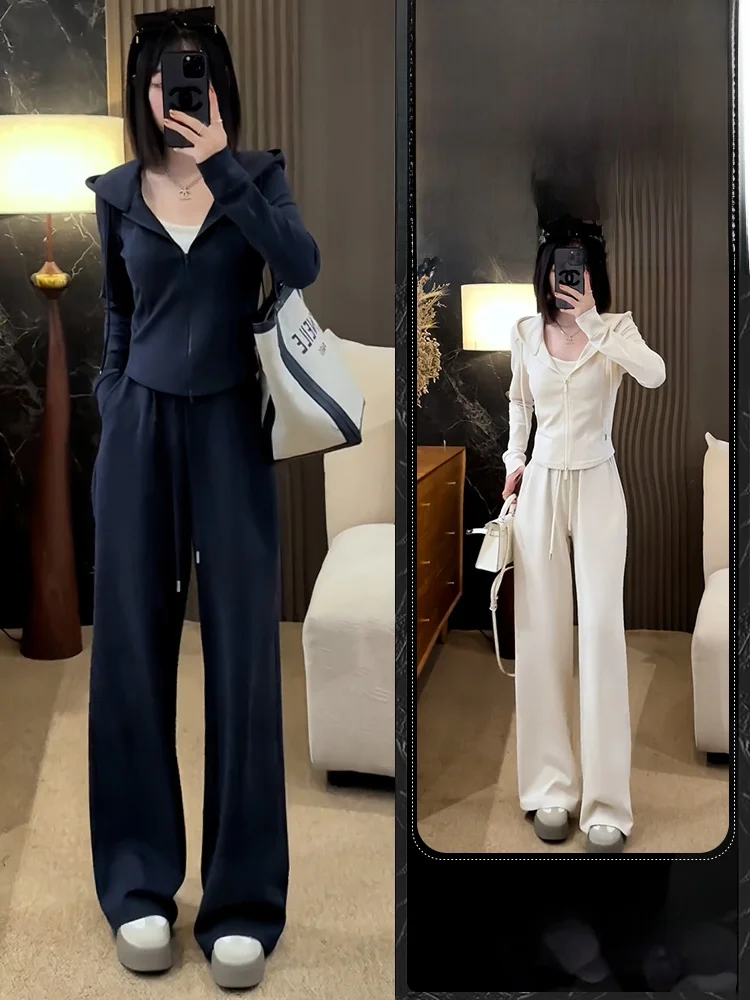Laid-ba Chic Casual Sportswear Women's Set Spring 2026 Hoodie Jaet Wide Leg Pants Two-piece Set Polyester Fiber Warmth
Laid-ba Chic Casual Sportswear Women's Set Spring 2026 Hoodie Jaet Wide Leg Pants Two-piece Set Polyester Fiber Warmth