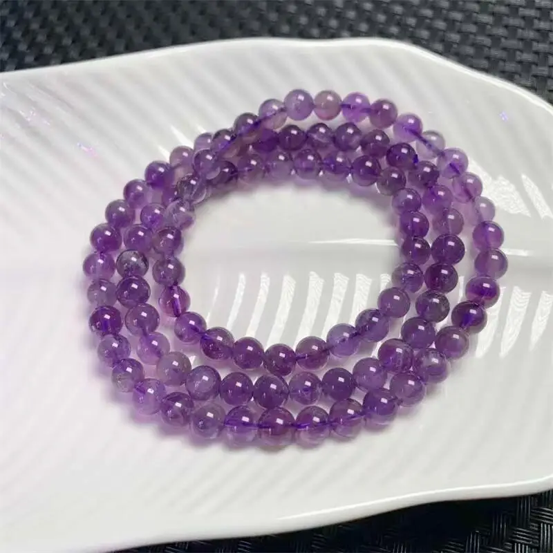 6MM Natural Amethyst Triple Circle Bracelet Fashion Crystal Jewelry Bangle For Women Healing Fengshui Holiday Gift 1PCS
6MM Natural Amethyst Triple Circle Bracelet Fashion Crystal Jewelry Bangle For Women Healing Fengshui Holiday Gift 1PCS