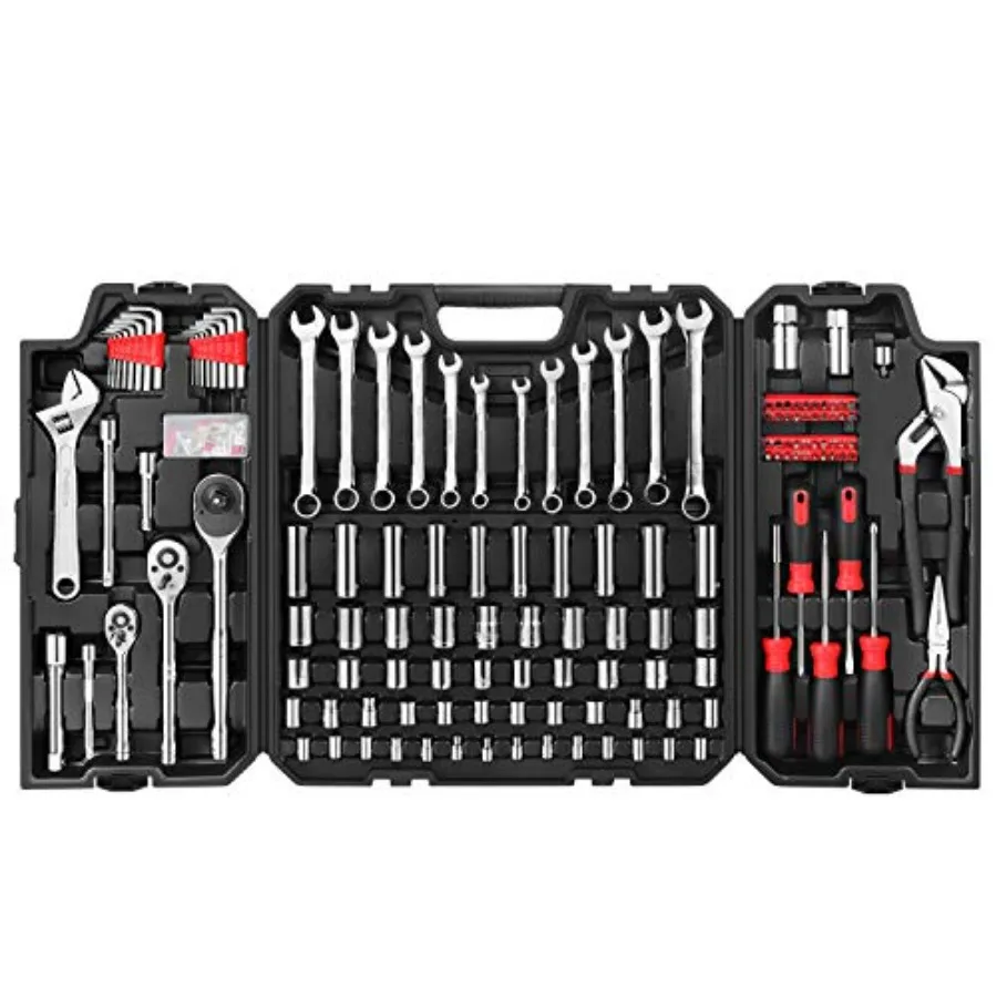 Eastvolt 248 Pieces Mechanics Tool Set General Purpose Mixed Sockets and Wrenches Hand Tool Set Auto Repair Tool Kit with Stora
Eastvolt 248 Pieces Mechanics Tool Set General Purpose Mixed Sockets and Wrenches Hand Tool Set Auto Repair Tool Kit with Stora