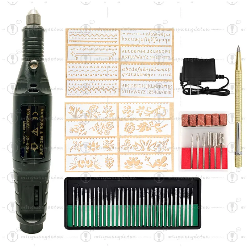 60PCS Variable Speed Electric Engraver Pen, DIY Pattern Stencil Scribing Tool for Floral Letter Carving and Nail Art
60PCS Variable Speed Electric Engraver Pen, DIY Pattern Stencil Scribing Tool for Floral Letter Carving and Nail Art