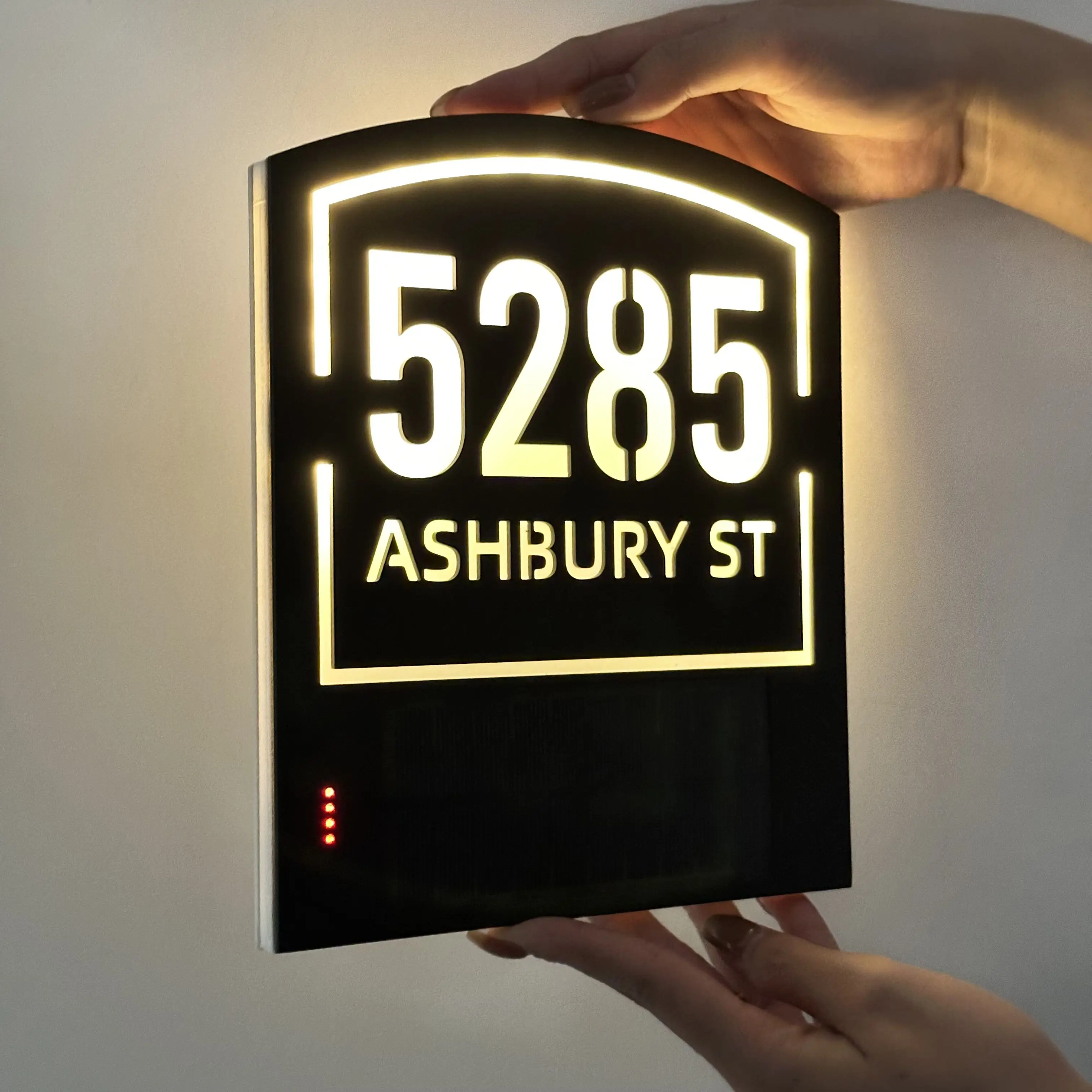 Customized House Number Outdoor Solar LED Door Sign 3D House Number Led Solar Lights Outdoor illuminated House Sign for home
Customized House Number Outdoor Solar LED Door Sign 3D House Number Led Solar Lights Outdoor illuminated House Sign for home