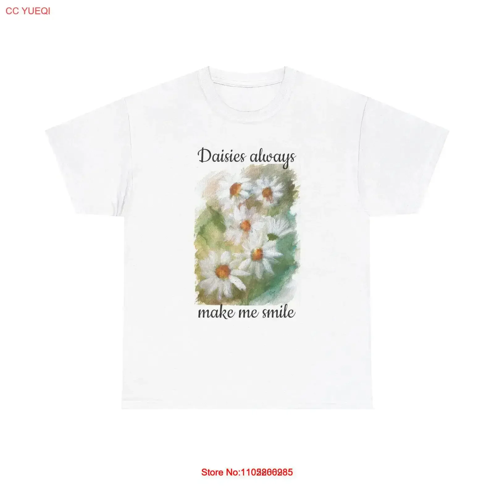 Daisy watercolor painting on a T Shirt Daisies vintage Washed Casual streetwear Comfortable Top For Everyday Wear
Daisy watercolor painting on a T Shirt Daisies vintage Washed Casual streetwear Comfortable Top For Everyday Wear