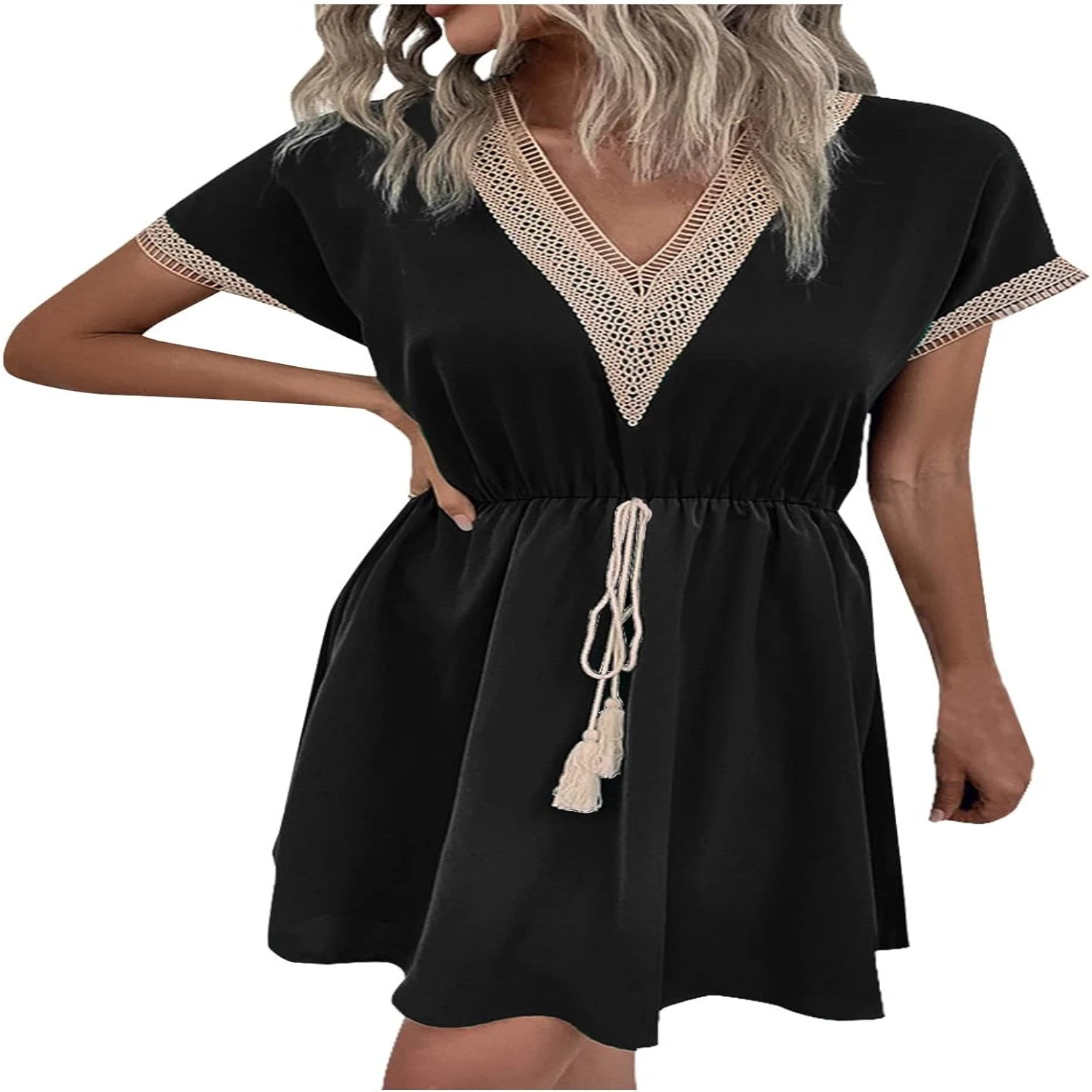 Stylish and chic lace-up t-shirt with a fashionable and elegant design, perfect for a casual day out or a night on the town. Ele
Stylish and chic lace-up t-shirt with a fashionable and elegant design, perfect for a casual day out or a night on the town. Ele