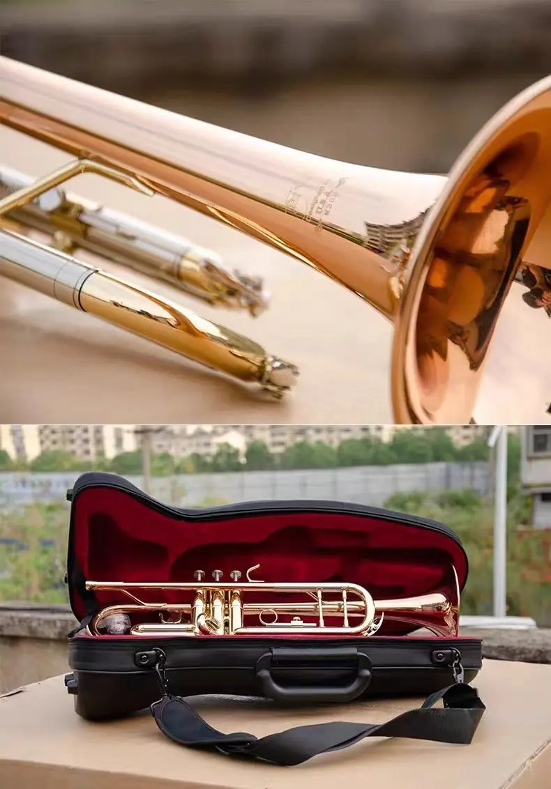 Classic Bb JYTR-M300 Phosphor Bronze Three-Color Trumpet Professional Performance Nickel-Plated Brass Instrument with Case
Classic Bb JYTR-M300 Phosphor Bronze Three-Color Trumpet Professional Performance Nickel-Plated Brass Instrument with Case