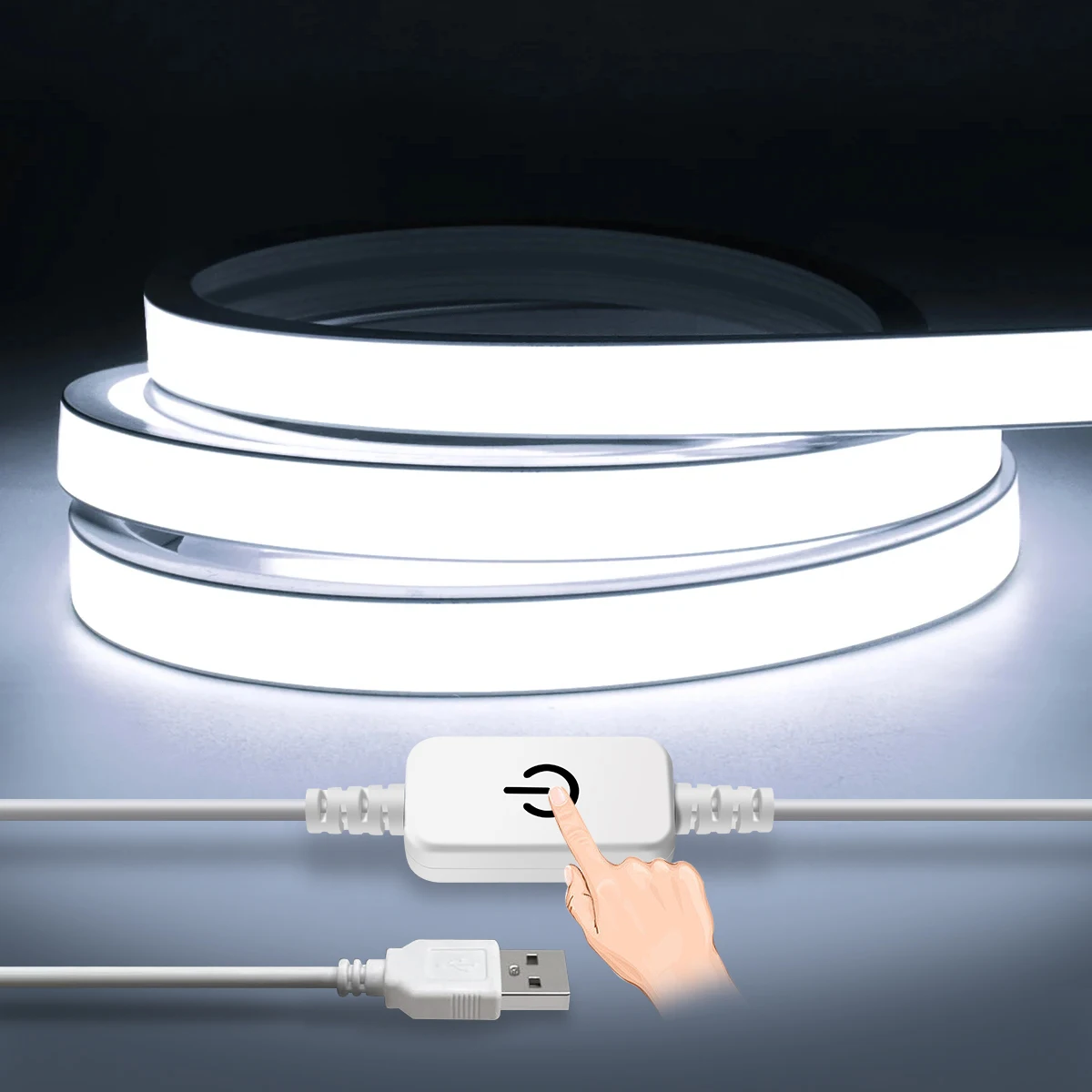 5 В USB светодиодные неоновые ленты с сенсорной регулировкой яркости COB неоновая лента знак 320LED/M силиконовая трубчатая лента для дома, кухонного шкафа, ночника
5 В USB светодиодные неоновые ленты с сенсорной регулировкой яркости COB неоновая лента знак 320LED/M силиконовая трубчатая лента для дома, кухонного шкафа, ночника