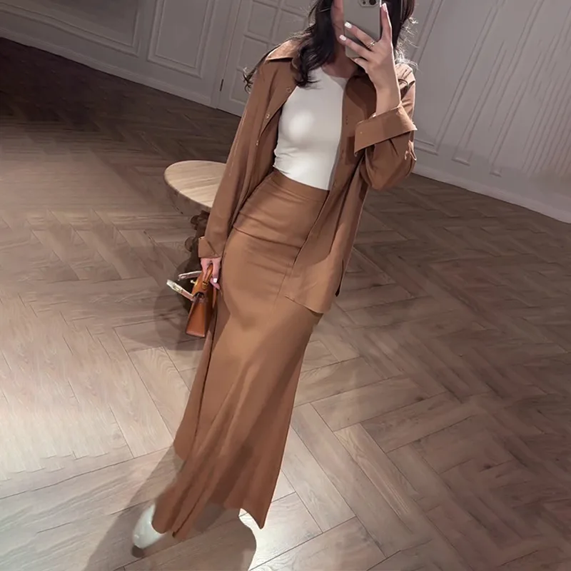 2025 Autumn Casual Fashion Comfortable Shirt High Waist Bag Hip Slimming Skirt Set
2025 Autumn Casual Fashion Comfortable Shirt High Waist Bag Hip Slimming Skirt Set