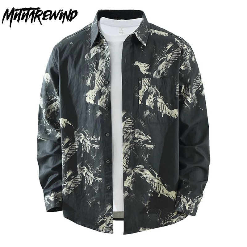 Holiday New Full Printed Shirts Men Long Sleeve Japanese Fashion Streetwear Youth Top Casual Lapel Pure Cotton Mans Shirt Jacket
Holiday New Full Printed Shirts Men Long Sleeve Japanese Fashion Streetwear Youth Top Casual Lapel Pure Cotton Mans Shirt Jacket