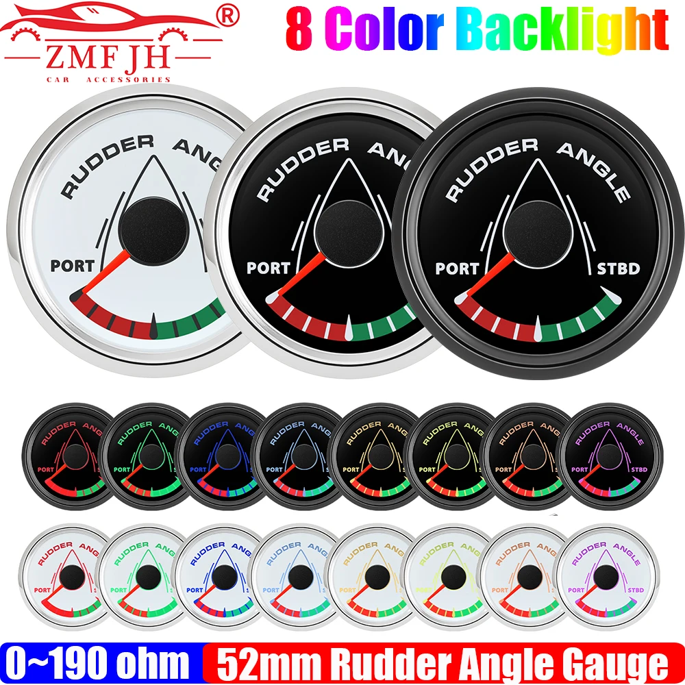 ZMFJH 0-190ohm Waterproof Boat Marine Rudder Angle Indicator 8 Color Backlight 52MM Rudder Angle Gauge Meter STBD-PORT 12V24V
ZMFJH 0-190ohm Waterproof Boat Marine Rudder Angle Indicator 8 Color Backlight 52MM Rudder Angle Gauge Meter STBD-PORT 12V24V