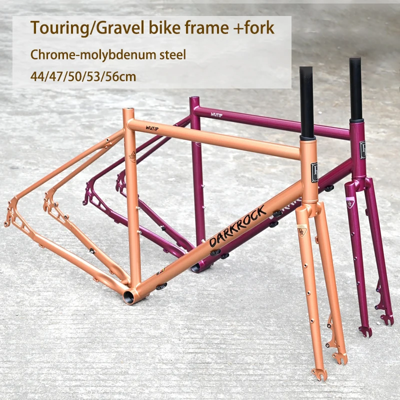 Travel Bike Touring Bicycle Frame,700C*42c Gravel Road Bike Frameset With Fork, Chrome-molybdenum Steel Touring Bike Frames
Travel Bike Touring Bicycle Frame,700C*42c Gravel Road Bike Frameset With Fork, Chrome-molybdenum Steel Touring Bike Frames