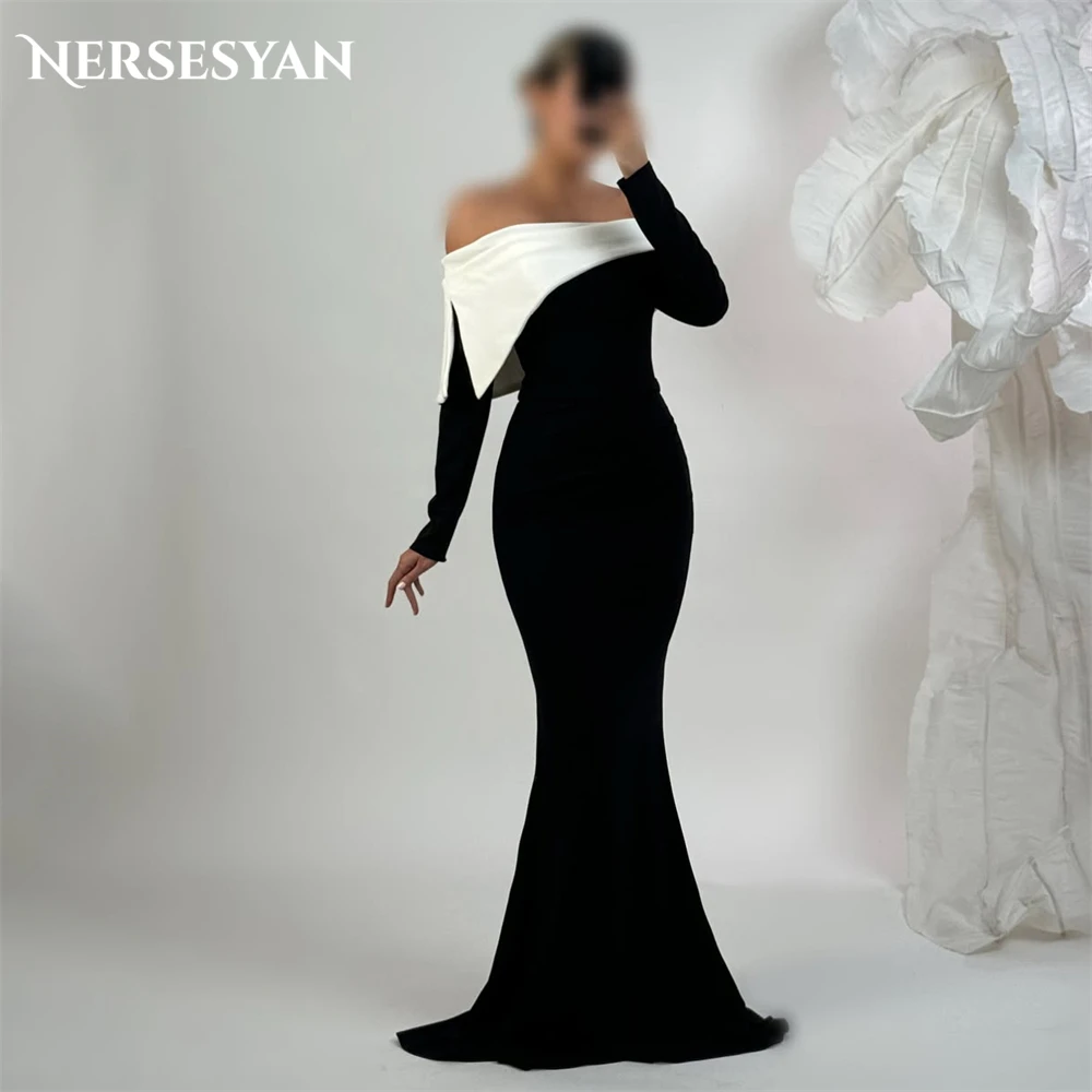 Nersesyan Elegant Mermaid Evening Dresses Off Shoulder Long Sleeves Satin Formal Dress Backless Bodycon Party Gowns Customized
Nersesyan Elegant Mermaid Evening Dresses Off Shoulder Long Sleeves Satin Formal Dress Backless Bodycon Party Gowns Customized
