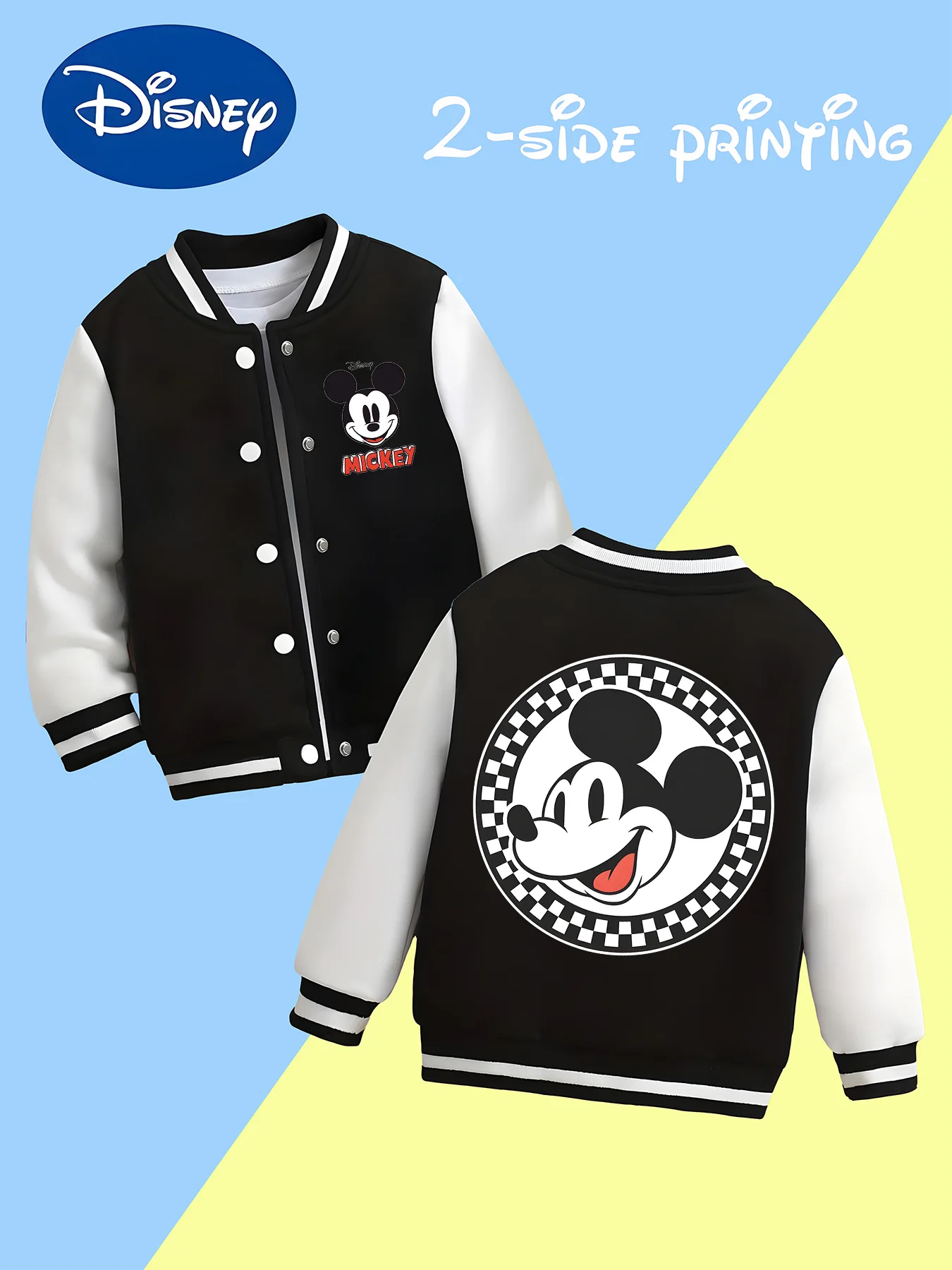 MINISO Disney Mickey Checkerboard Boys Baseball Jacket - Mickey with checkerboard trend, soft fabric for casual wear
MINISO Disney Mickey Checkerboard Boys Baseball Jacket - Mickey with checkerboard trend, soft fabric for casual wear