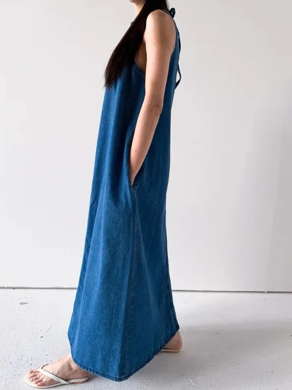 Chic Vintage Hong Kong Sle Loose Long Denim Vest Dr Women's Bal Hollow out Tie Design Commute ort Sve Dr
Chic Vintage Hong Kong Sle Loose Long Denim Vest Dr Women's Bal Hollow out Tie Design Commute ort Sve Dr