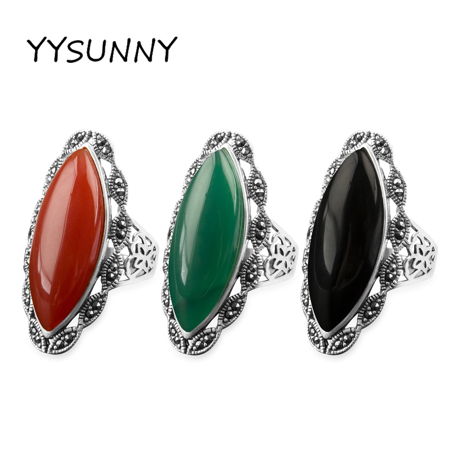 YYSUNNY Black Ring 925 Sterling Silver Onyx Marcasite Vintage Jewelry Ethnic Style Women Wedding Jewelry Ring
YYSUNNY Black Ring 925 Sterling Silver Onyx Marcasite Vintage Jewelry Ethnic Style Women Wedding Jewelry Ring