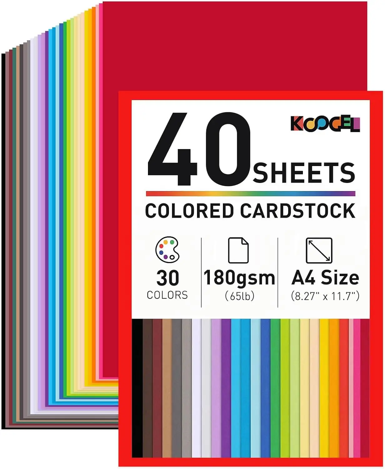 Colored Cardstock 40 Sheets A4 180GSM, 30 Assorted Colors Construction Paper for School Projects, Holiday Crafts & DIY Card
Colored Cardstock 40 Sheets A4 180GSM, 30 Assorted Colors Construction Paper for School Projects, Holiday Crafts & DIY Card