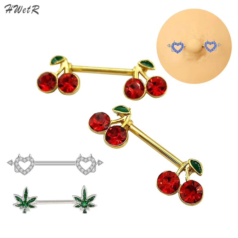 Sweet Chest Piercing Ornament Cute Cherry Zircon Breast Ring Sexy Metal Nipple Ring For Women Body Piercing Jewelry
Sweet Chest Piercing Ornament Cute Cherry Zircon Breast Ring Sexy Metal Nipple Ring For Women Body Piercing Jewelry