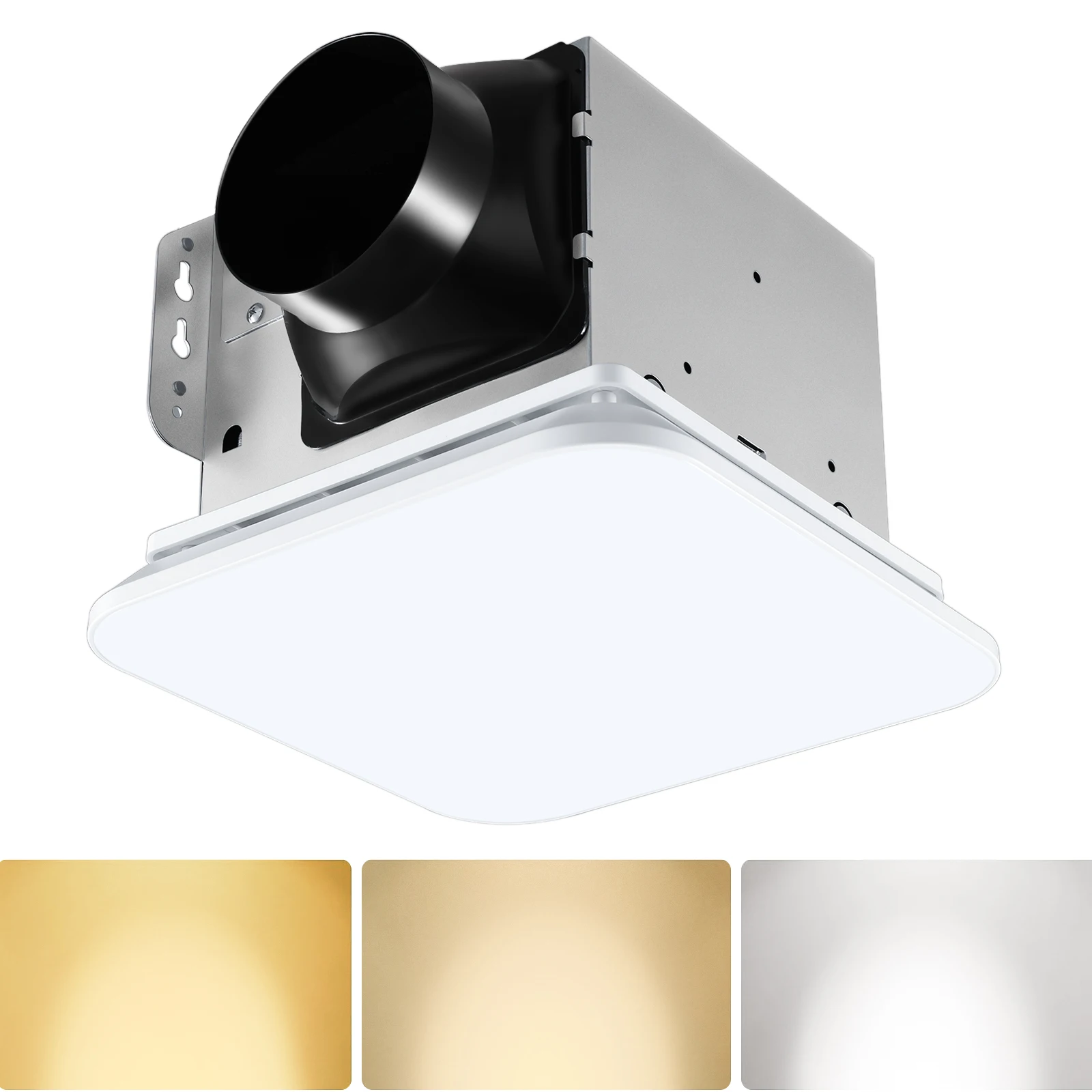 110CFM Bathroom Exhaust Fan with Light - 3 Color Changing Quiet Household Vent Fan
110CFM Bathroom Exhaust Fan with Light - 3 Color Changing Quiet Household Vent Fan