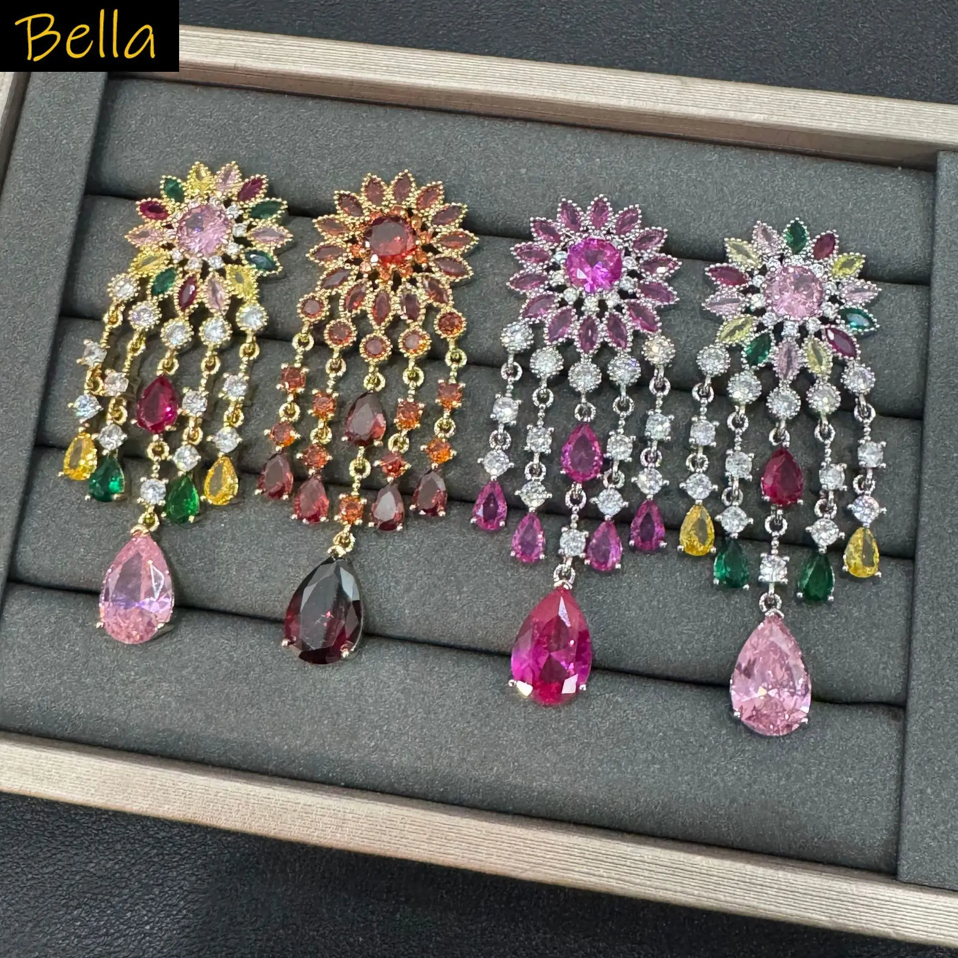 blinging flower earrings cubic zirconia luxury jewelry wedding dinner party yellow pink fushia orange zirconia earrings women
blinging flower earrings cubic zirconia luxury jewelry wedding dinner party yellow pink fushia orange zirconia earrings women