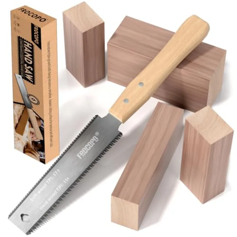 6-Inch Pull Saw with Flexible Double-Edge Blade 17/11 TPI for Precision Woodworking and Garden Trim Japanese Flush Cut Design N
6-Inch Pull Saw with Flexible Double-Edge Blade 17/11 TPI for Precision Woodworking and Garden Trim Japanese Flush Cut Design N