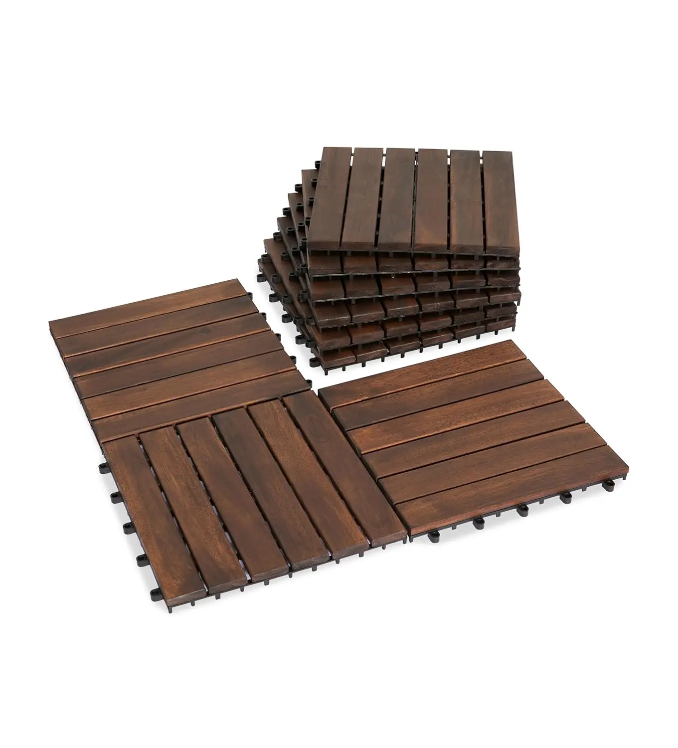 Interlocking Wood Deck Tiles 12x12, Natural Acacia Outdoor Flooring for Patio Balcony Garden, Waterproof, Anti-Slip, Easy
Interlocking Wood Deck Tiles 12x12, Natural Acacia Outdoor Flooring for Patio Balcony Garden, Waterproof, Anti-Slip, Easy