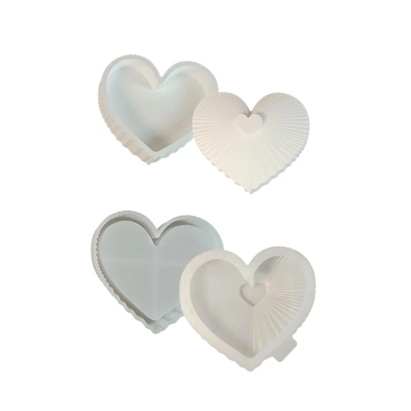 H7EB 2Pcs Silicone Heart Striped Storage Box Mould Set for Resin Craft Soap Making Decorative Container Projects Supplies
H7EB 2Pcs Silicone Heart Striped Storage Box Mould Set for Resin Craft Soap Making Decorative Container Projects Supplies