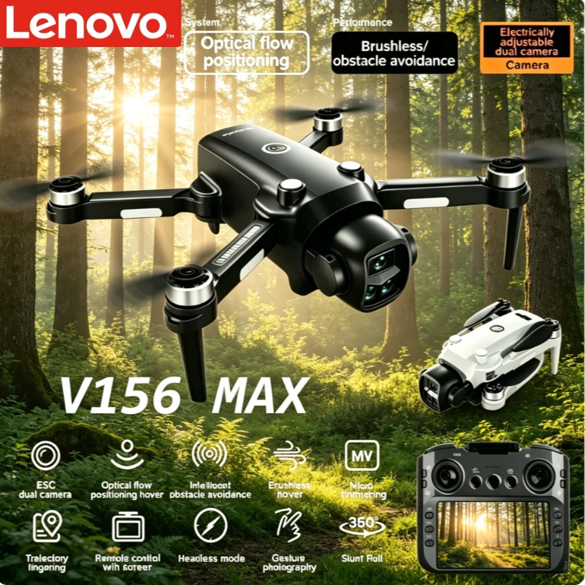 Lenovo V156MAX GPS RC Drone with Screen Remote 8K Aerial Camera 5G WiFi FPV Obstacle Avoidance Foldable Professional Quadcopter
Lenovo V156MAX GPS RC Drone with Screen Remote 8K Aerial Camera 5G WiFi FPV Obstacle Avoidance Foldable Professional Quadcopter