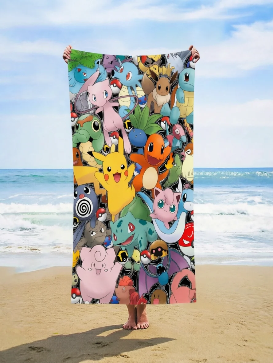 1pc Toalla de playa Pokémon All-Star, microfibra Pikachu y amigos, ideal para verano playa piscina niños adultos
1pc Toalla de playa Pokémon All-Star, microfibra Pikachu y amigos, ideal para verano playa piscina niños adultos
