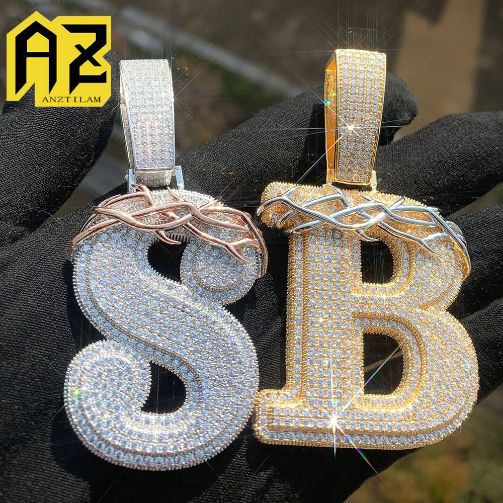 Thorn Crown Customized 24 Letters Pendant Personalized font Necklace 5A Zircon Iced Out Letters Necklaces For Men Women Hip Hop
Thorn Crown Customized 24 Letters Pendant Personalized font Necklace 5A Zircon Iced Out Letters Necklaces For Men Women Hip Hop